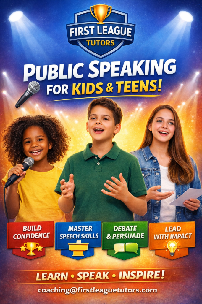 Public speaking coaching for children