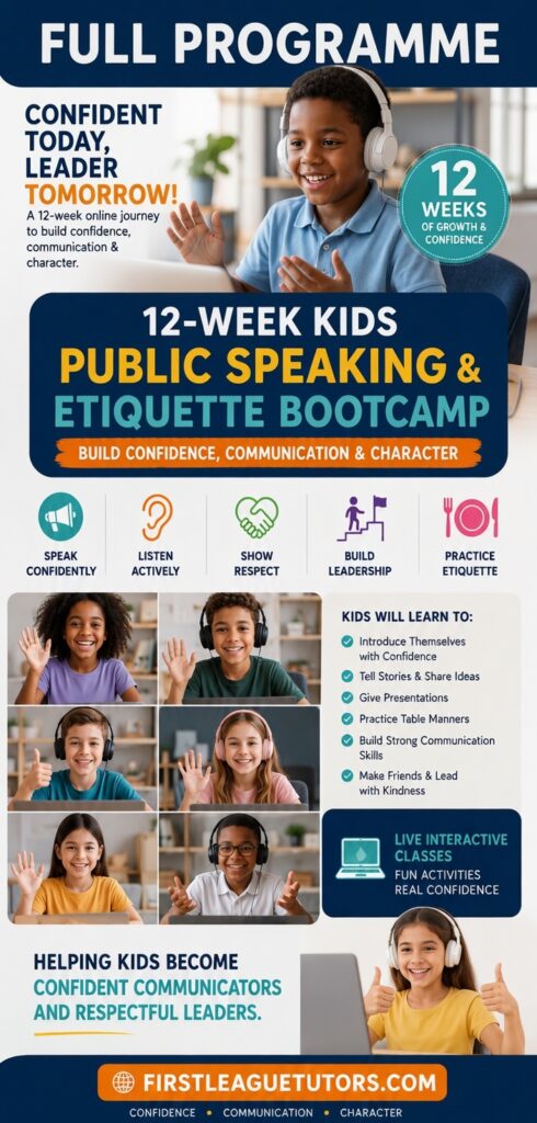 Full term Public speaking coaching for children