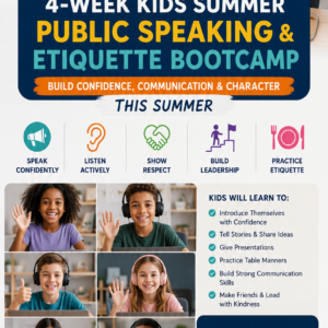 Summer Edition Public speaking coaching for children